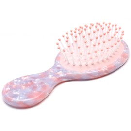 QinGoo Pink Acetate Hair Brush Women Travel Hair Brush Detangling Brush for Curls, Thick, Thin, Long, Short or Straight Hair, 1 Piece (Purple, 14 cm x 4.8 cm)