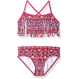 Kanu Surf Carrie Tribal - Bañador para niña, Rosado, 4