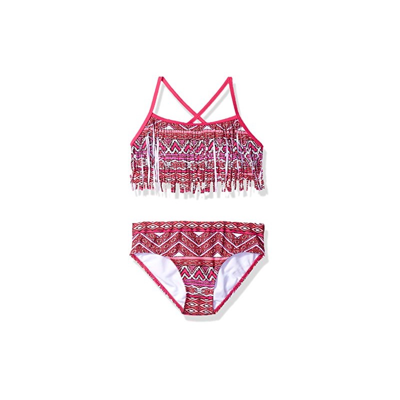 Kanu Surf Carrie Tribal - Bañador para niña, Rosado, 4