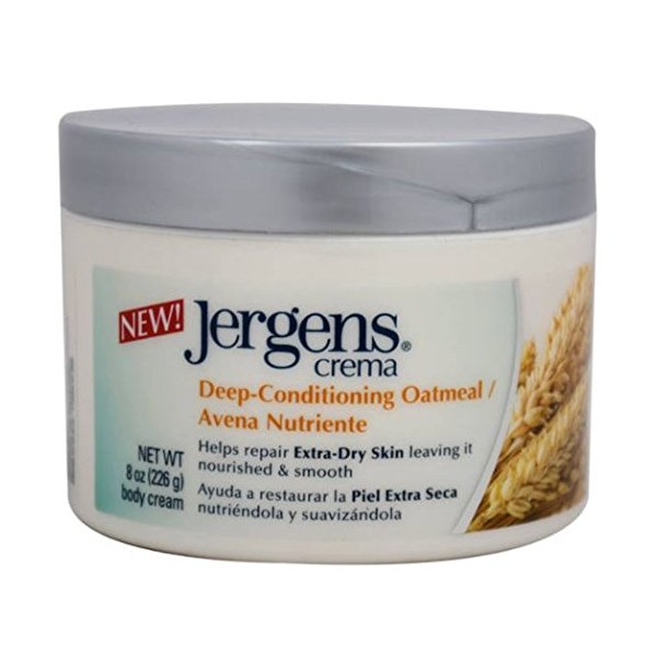 Jergens Body Cream Deep-Conditioning Oatmeal, 8 Ounce (Pack of 2)