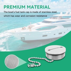 Fuel Cap for Boat, Stainless Steel Fuel Cap for Yacht Truck 50 mm