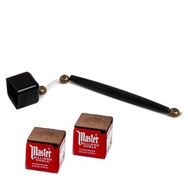 Y2PLAY Deluxe Chalk Stick Holder Pocket Chalker Pool/Billiard Cue Accessory w/Two Pieces of Chalk