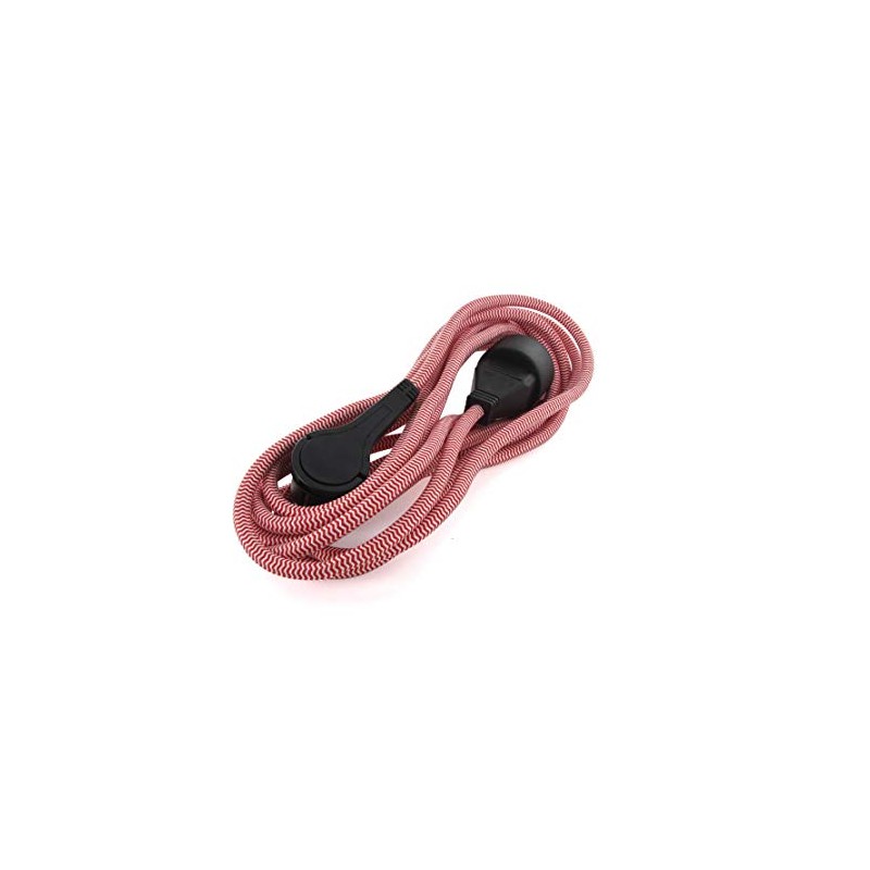 Chacon Red / White Textile Extension with Black Flat Connector