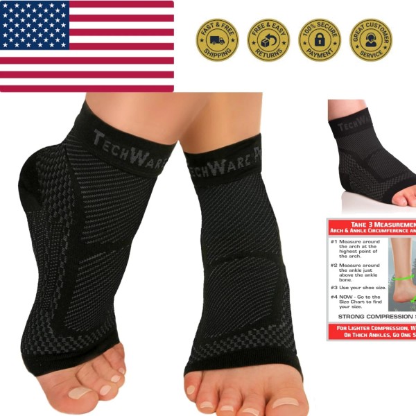 Unbranded Ankle Brace Compression Sleeve for Plantar Fasciitis Relief -