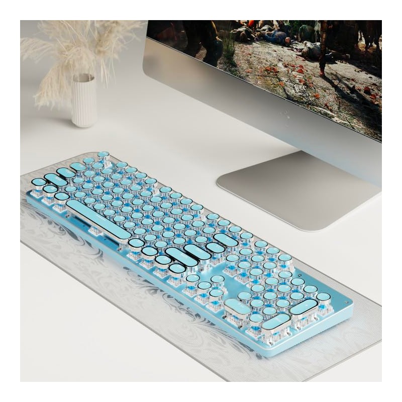SEUNKWANG EWEADN TK950 Typewriter Keyboard Wireless Mechanical Keyboard, 104 Keys