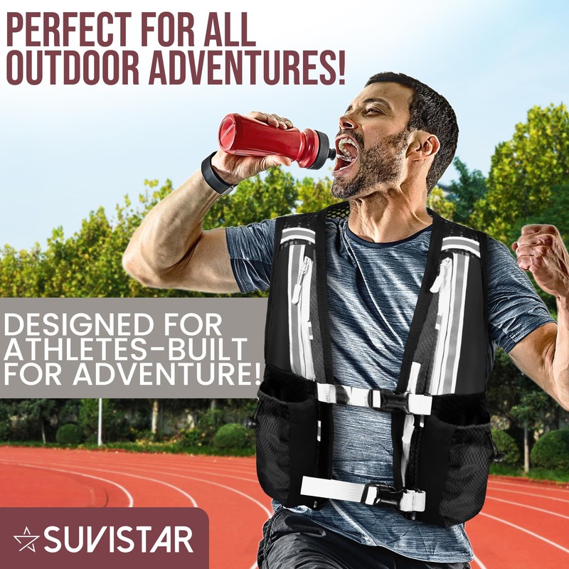 Suvistar 5L Hydration Running Vest - Lightweight, Functional Running Vest