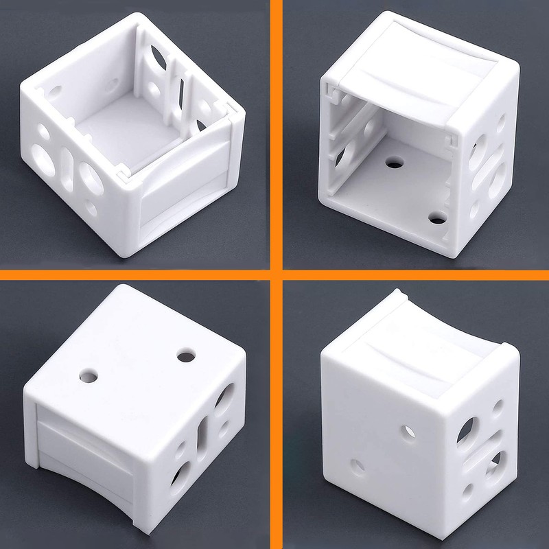 AuRiver 8 PCS Plastic Bracket Blind Brackets 1 Inch White