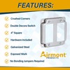 Airmont Products AP-12094, 4" Square Double Decora Switch Electrical Box