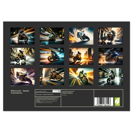 Motorcycle - Speed Impressions (Monthly Wall Calendar 2025 11.7" x 16.5" (open)), CALVENDO 14 Month Calendar