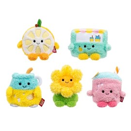 BumBumz 4.5-inch LemonadeStandBumz Plush 5-Pack - Lemon Leah, Strawberry Lemonade Shivani, Dandelion Darlene, Lemonade Stand Larry, Lemonade Pitcher Luka - from The Makers of Original Squishmallows