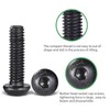 Zmbroll 140Pcs M6x8/10/12/16/20/25/30/35mm M6 Black Button Head Hex Socket Cap