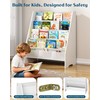 SEIRIONE Sturdy Kids Bookshelf, Children Display Rack, 4 Sling and