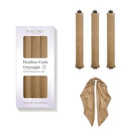 posicurly Rizador de pelo sin calor para rizos nocturnos - 3 piezas. Rizador sin calor para usar mientras duermes. Rulos para el cabello con pañuelo d