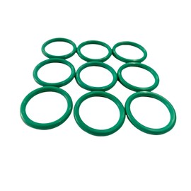 MACHSWON 50 Pcs Fluorine Rubber O-Rings Gasket Rubber Washer Round Sealing Ring 34mm OD 31mm ID 1.5mm Width FKM Gasket Rings Seal Grommets Green