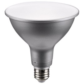 Satco S11588; 13.3 Watt PAR38 LED; Medium Base; Silver Finish; CCT Selectable; 120 Volt; 25 Degree Beam Angle; 13.3PAR38/LED/5CCT/SP/120V for Office, Store, Residencial, Commercial (6 LED Bulbs)
