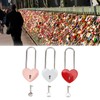 3pcs Heart Shaped Padlock with 3 Keys Rustproof Zinc Alloy