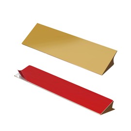 HRX Self-Adhesive Edge Fingerpull Door Handle - Easy to Install Screwless Peel and Stick on Glass, Wood, Metal, Plastic - Sliding Doors Knob for Kitchen Fronts, Drawers & Dressers Panels - 2 Pack