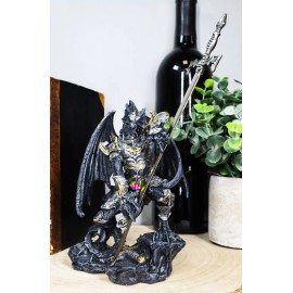 Ghost Elemental Dragon With Battle Armor And Long Sword Letter Opener Statue