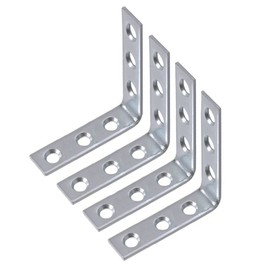 (4 Pack) 2.5" x 2.5" x .5" Zinc Plated Steel L Brackets