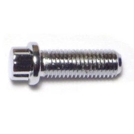 Unbranded 1/4"-28 x 3/4" Chrome Flange Head 12-Point Cap Screws (10 pcs.)