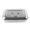 Nail Display Tray Stainless Steel Tray Box with Lid Soaking