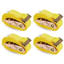 4 Pack E-Track Ratchet Straps 2" x 20' x 4,400 lbs Strength for Cargo Tie Down in Enclosed Trailer & Van by KODIAK STRAPS