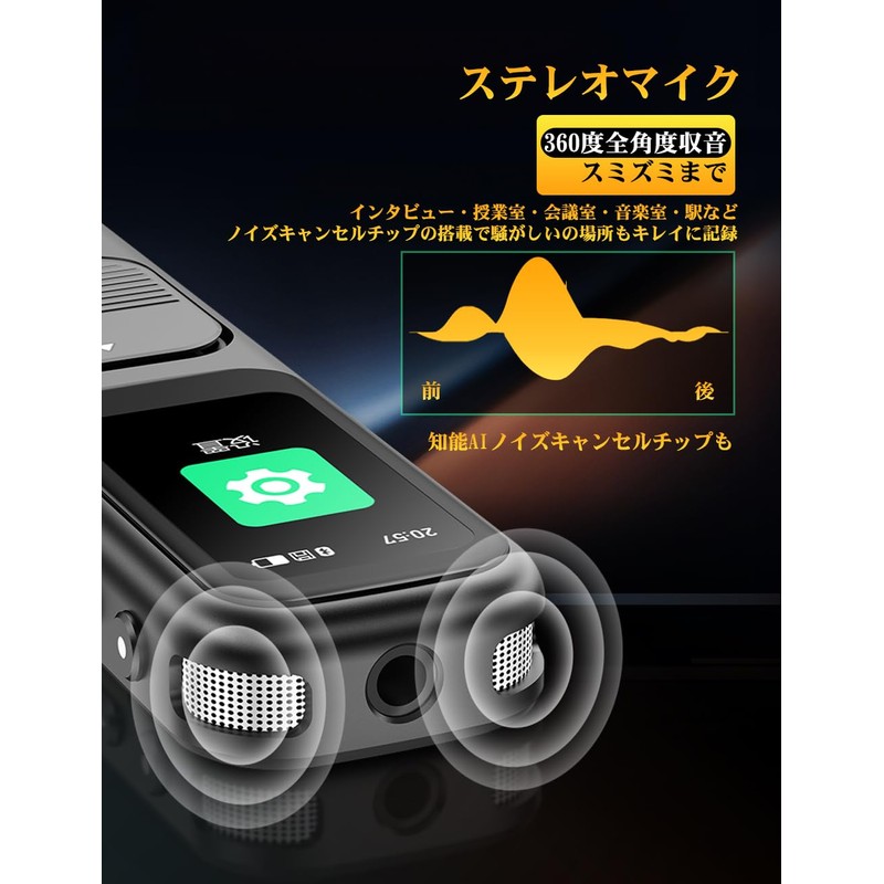 MOARS Voice Recorder, 64 GB Micro SD Card, IC Recorder,