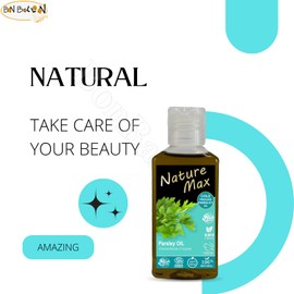 Nature Max Parsley Oil Essential Oils Natural Undiluted Pure for Hair Skin Care & Food & Cooking Cold Pressed Premium (1 Pack = 2.70 oz / 80 ml) زيت البقدونس