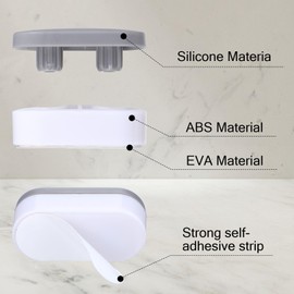 Universal Toilet Seat Bumpers, 4 Pcs Rubber Bidet Attachment Strong Self Adhesive Toilet Seat Spacers Extra Thickness Toilets Seats Riser Pads Toilets Shims for Home, Hotel, Hospital (Gray)