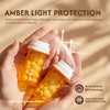 Zoeynex 12-Pack 10DR Amber Pill Bottles, Reversible Child-Resistant Caps