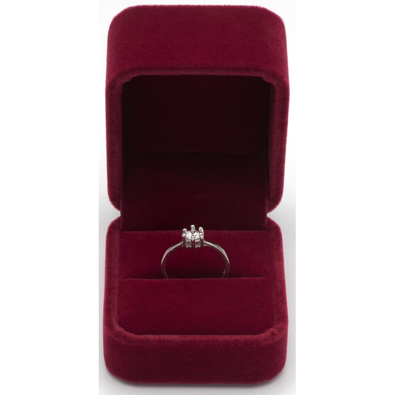 POKOFO Classic Velvet Engagement Ring Box Earring Jewelry Case Gift