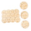 BIUDECO 12pcs Wooden Monthly Milestone Cards Milestone Photo Props for