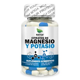 Citratos de Magnesio y Potasio 100 Cápsulas, Calidad Premium
