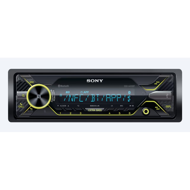 Sony DSX-A416BT Single Din Bluetooth USB AUX Multi-Color Car Stereo