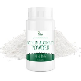 Sodium Alginate Powder 110 g, 100% Pure Food Grade Sodium Alginate, Natural Thickening Powder Gel Agent for Desserts, Balls, Ice Cream, Caviar Balls, Chopping Breaks, Vegan for Baking