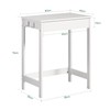 SoBuy White Small Desk with Drawers, Mini Table Computer Writing