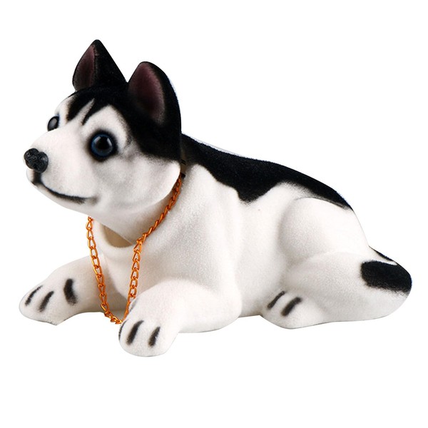 Jadeshay Cute Cartoon Dog Car Ornament, Bobblehead Dashboard Resin Decor,