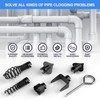 FEITON 7PCS Drain Cleaner Combination Cutter Head Set,16mm Manganese Steel