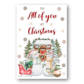 Second Ave All of You Christmas Snowmen Winter Xmas Holiday Festive Greetings Card
