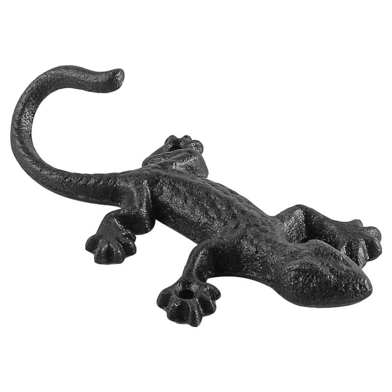 Sarini 3pcs Gecko Coat Hook Cast Iron Gecko Wall Hook