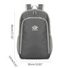 TQUXNGA Wanderrucksack, leicht, verstaubar, spritzwassergeschützt, faltbar, grau