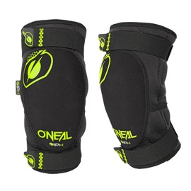 O'NEAL Knee Protector, BMX Mountain Bike Downhill, IPX® Impact Protection Made of Polyurethane, Lightweight Construction, Abrasion-Resistant Material, Dirt Knee Guard, Adults, Neon Yellow, Black, Size