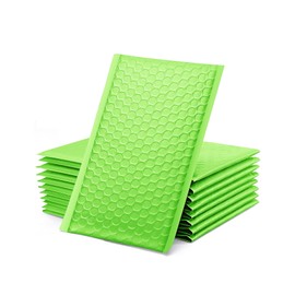Yomuse 25pcs Padded Envelopes, 180mm x 260mm (7.1x10.2 Inch) Poly Bubble Mailers Self Seal, Waterproof Postal Bags for Mailing/Packaging (Green)
