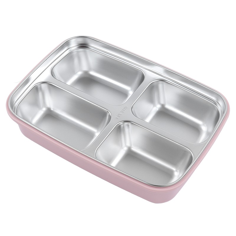 Lunch Box 4 Compartments 304 Stainless Steel Tableware Portable Lunch
