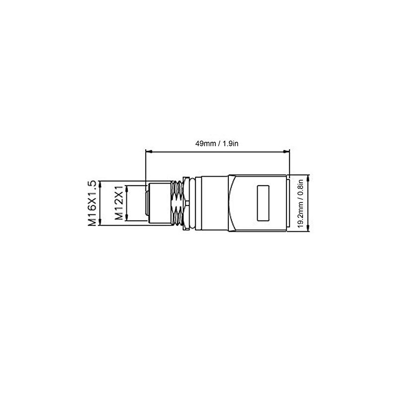Eujgoov 1 m / 3,28 Pies Cable Blindado Ethernet Industrial
