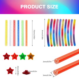 Set of 34 Bicycle Spoke Reflectors, 360° Visibility Reflectors Bicycle, Reflector Sticker Bicycle and Reflective Star Decoration for Girls and Boys Bicycle Spoke Decoration