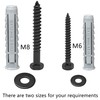 10 Heavy-Duty Hex Head Screws with Expansion Plugs and Washers,TV