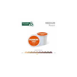 Dunkin Donuts Pumpkin Spice Coffee, 22 coffee pods, compatible with Keurig Coffee Makers