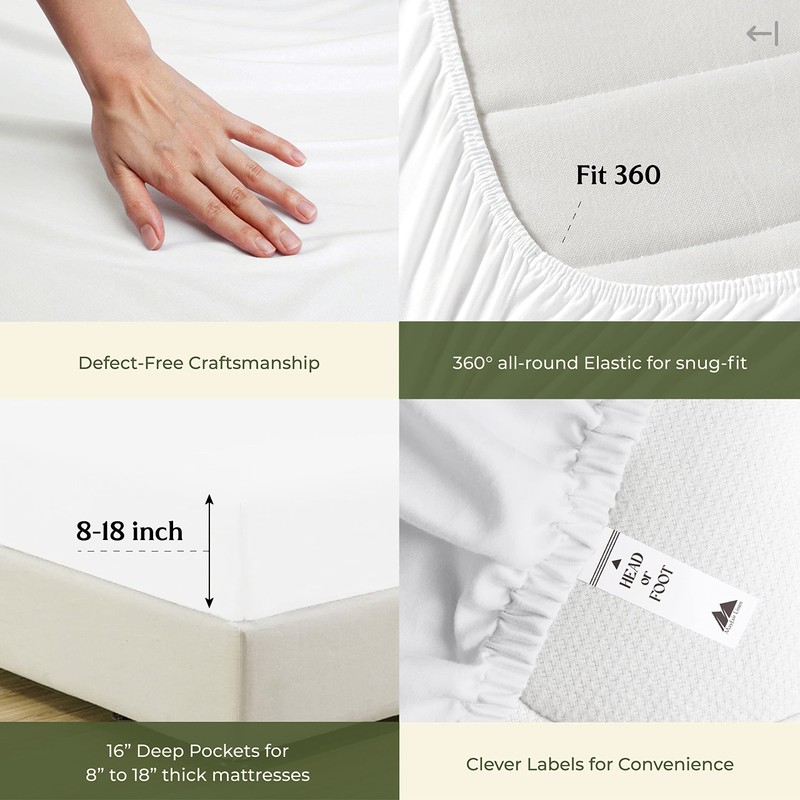 Mayfair Linen 100% Egyptian Cotton Sheets Twin - 600 Thread
