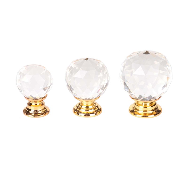 Lansonee 2 Pcs Crystal Door Knobs,Drawer Carbinet Door Handle Puller